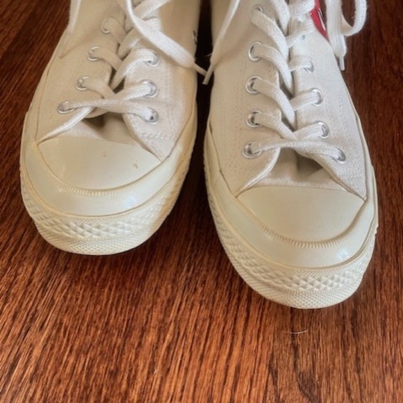 Comme Des Garcons PLAY White x Converse Chuck Taylor All Star 70 Hi (M9/W11) VGU main image 9